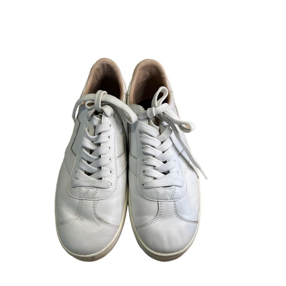 Stewart Weitzman White LaceUp W Motif SW Logo Daryl Sneaker 8 M - Picture 16 of 16